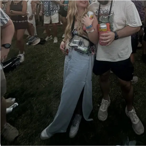 Agolde Denim Maxi Skirt SIZE 27 Jean Western Rigid Country Festival $258 FLAW - Picture 4 of 12